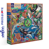 eeBoo WILD WORLD 1000 pc Square Jigsaw Puzzle Super Deluxe PZT114