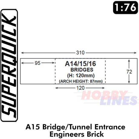 BLUE BRICK BRIDGE 1:72 Scale OO HO Gauge Railways Building Series A15 SuperQuick