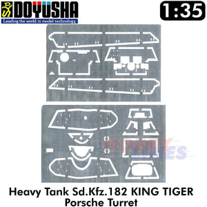 KING TIGER Sd.Kfz.182 PORSCHE TURRET German Tank WWII 1:35 kit DOYUSHA DOY35KT1