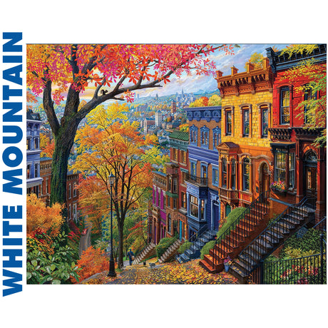 AUTUMN IN THE CITY 1000 pc super deluxe Jigsaw Puzzle WHITE MOUNTAIN 1929