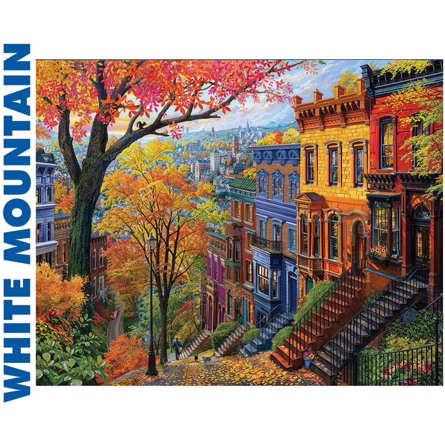 AUTUMN IN THE CITY 1000 pc super deluxe Jigsaw Puzzle WHITE MOUNTAIN 1929