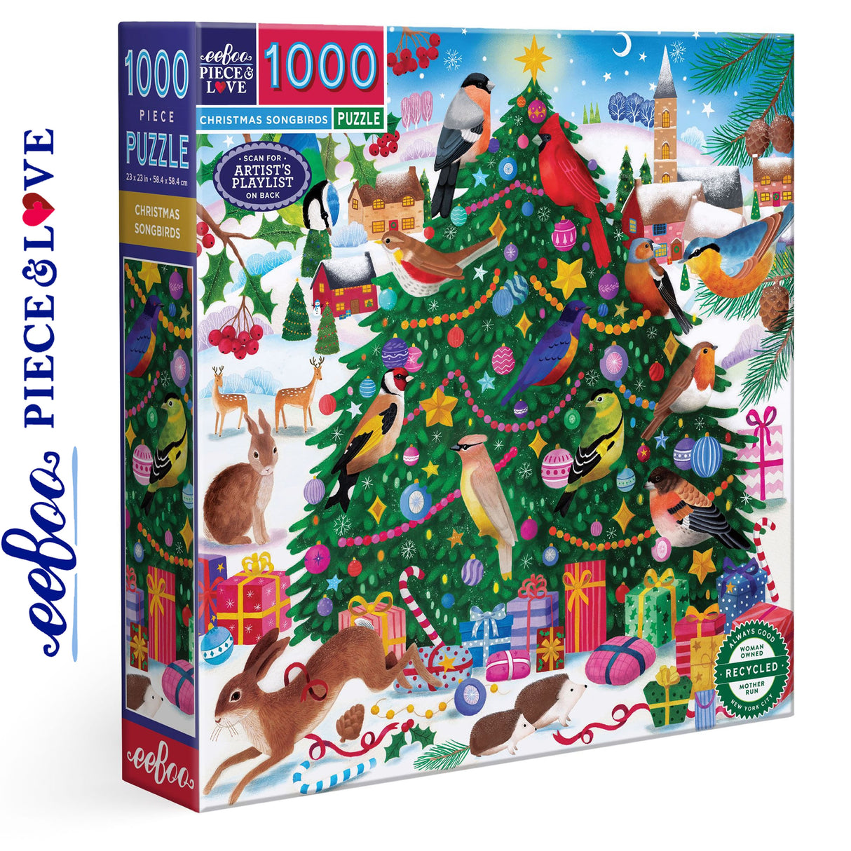 Christmas Songbirds 1000pc Puzzle | eeBoo | PZT204