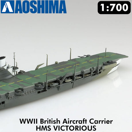 HMS VICTORIOUS Aircraft Carrier British WWII 1:700 kit AOSHIMA 06962