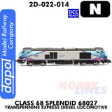 Class 68 Splendid 68027 Transpennine Express Diesel  -DCC Ready | Dapol | 2D-022-014