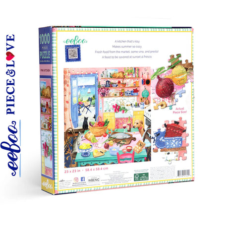 eeBoo PINK KITCHEN 1000 pc Square Jigsaw Puzzle Super Deluxe PZTPNK