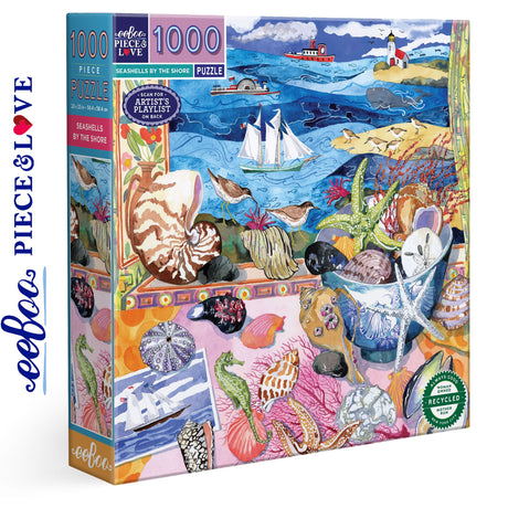 Seashells by the Shore 1000 pc Puzzle | eeBoo | PZT873