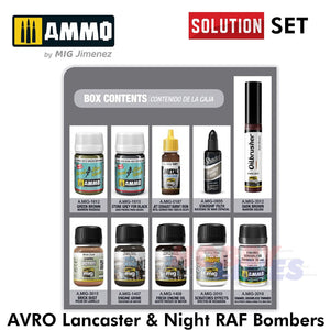 AVRO LANCASTER & Night RAF Bombers SOLUTION SET AMMO By Mig Jimenez MIG7814