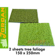 Tree Foliage - 2 Sheets - 150 x 250mm | Jordan | 59504