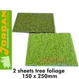Tree Foliage - 2 Sheets - 150 x 250mm | Jordan | 59504