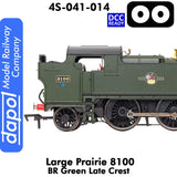LARGE PRAIRIE 8100 BR Late Crest Steam Locomotive DCC Ready | Dapol | 4S-041-014