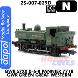 Great Western Railway - 57XX 0-6-0 Pannier 7718 Green Great Western - DCC Fitted | Dapol | 2S-007-029D