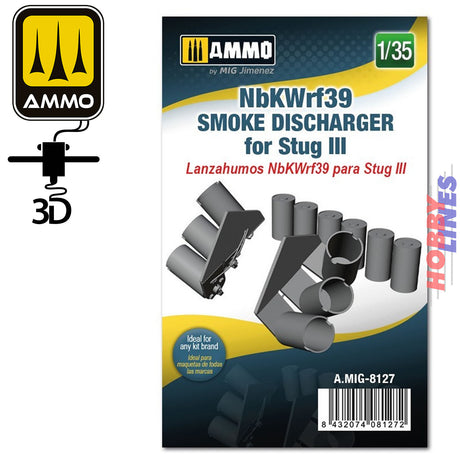 3D Printed - NbKWrf39 Smoke Discharger for Stug III | Ammo by Mig Jimenez |  MIG8127