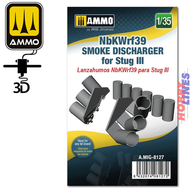 3D Printed - NbKWrf39 Smoke Discharger for Stug III | Ammo by Mig Jimenez |  MIG8127