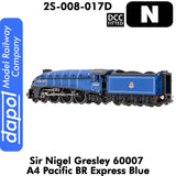 A4 Pacific Sir Nigel Gresley 60007 BR Express Blue | Dapol | 2S-008-017D