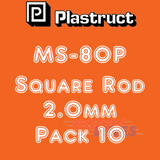 SOLID SQUARE ROD range styrene ABS plastic polystyrene  MS PLASTRUCT