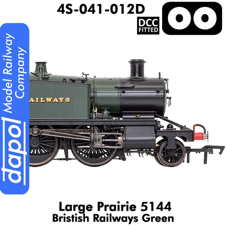 LARGE PRAIRIE 5144 BR Green DCC Fitted Steam Locomotive |  Dapol | 4S-041-012D