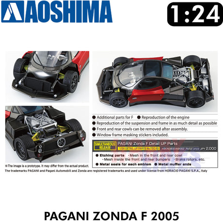 PAGANI Zonda F 2006 Super Car 1:24 model kit Aoshima 05603
