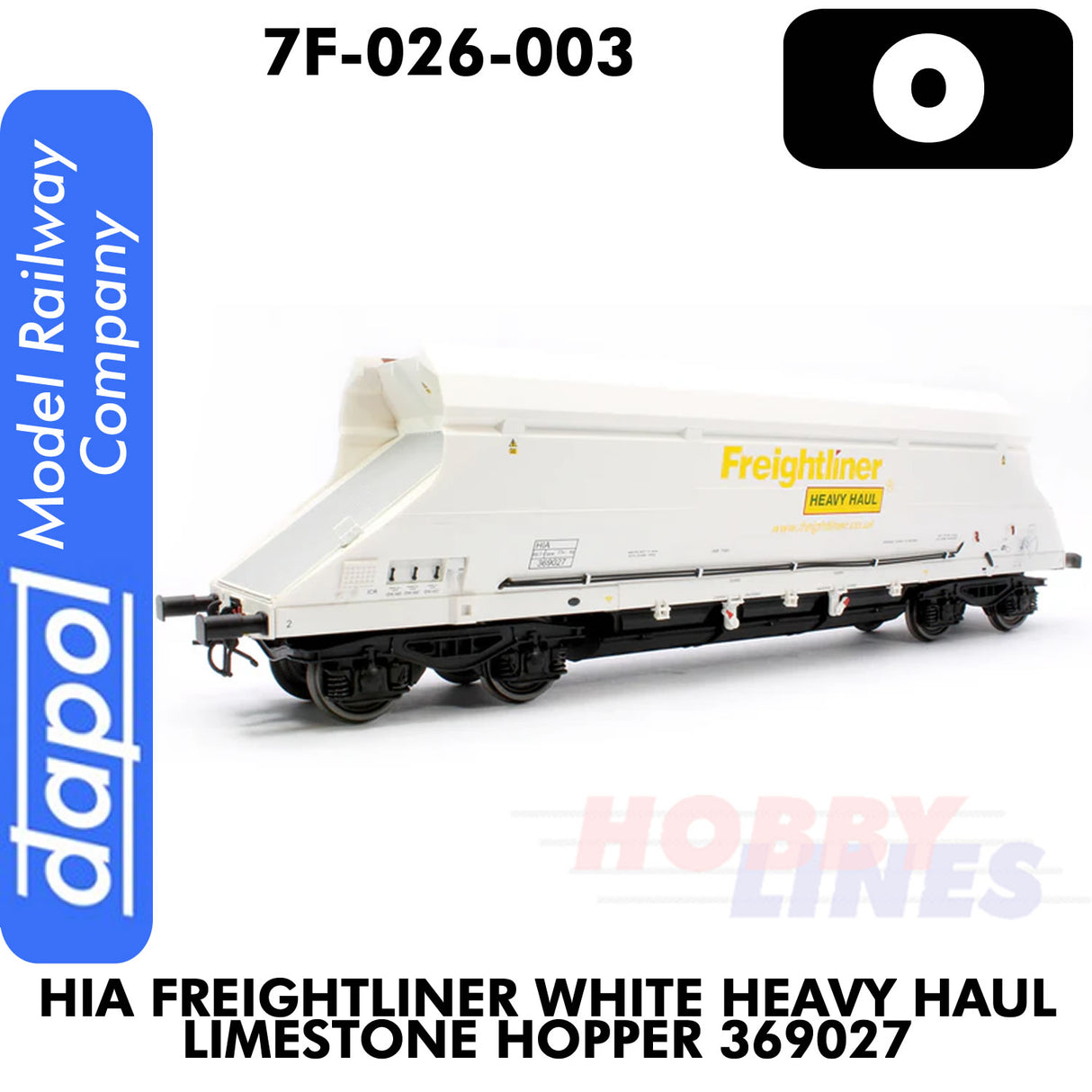 HIA Freightliner White Heavy Haul Limestone Hopper 369027 | Dapol | 7F-026-003