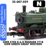 Great Western Railway - 57XX 0-6-0 Pannier 7718 Green Great Western - DCC Ready |  Dapol | 2S-007-029
