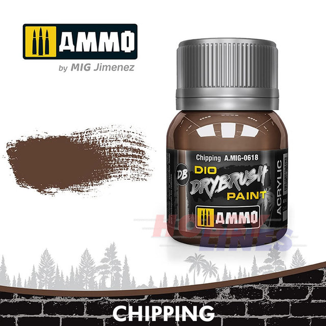 DIO Drybrush Paint - Chipping 40ml | Ammo by Mig Jimenez | MIG0618