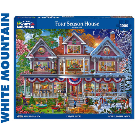 Four Seasons House - 1000pc Puzzle | White Mountain | 2138pz