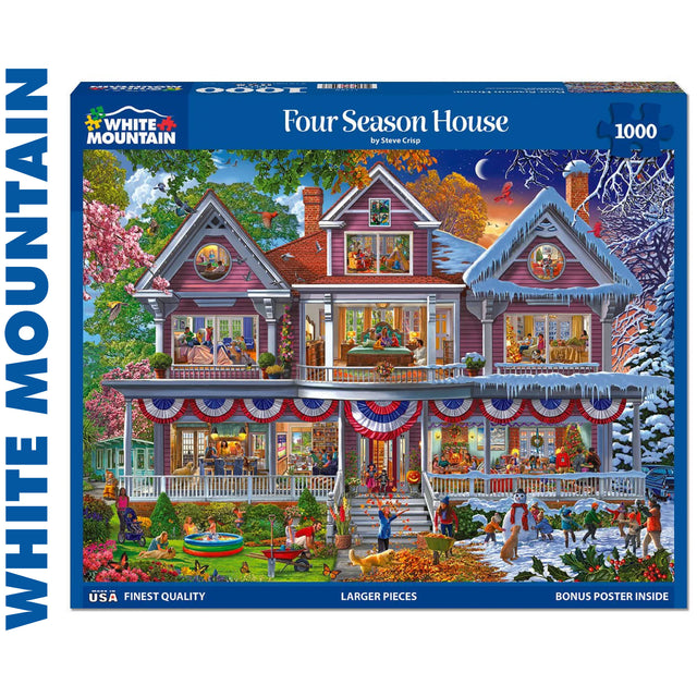 Four Seasons House - 1000pc Puzzle | White Mountain | 2138pz