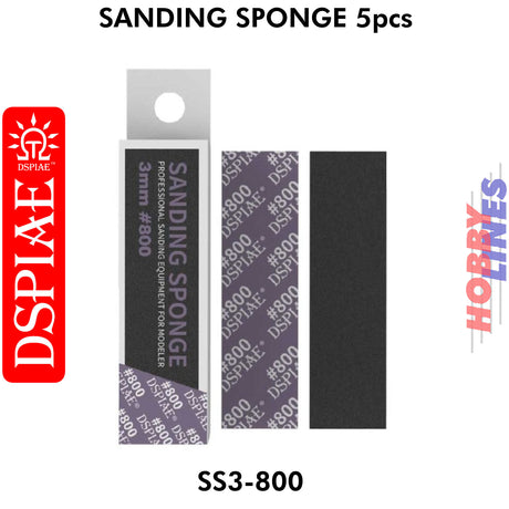 SS3-800 3mm #800  Sanding Sponge - 5pcs - 800 grit |  DSPIAE | DS029