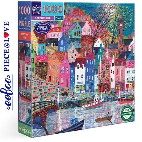 *DAMAGED BOX* - Scottish Isle 1000pc Puzzle  | eeBoo | PZT614