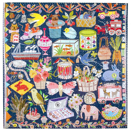 eeBoo THE CAT & THE YARN 1000 pc Square Jigsaw Puzzle Super Deluxe PZT120