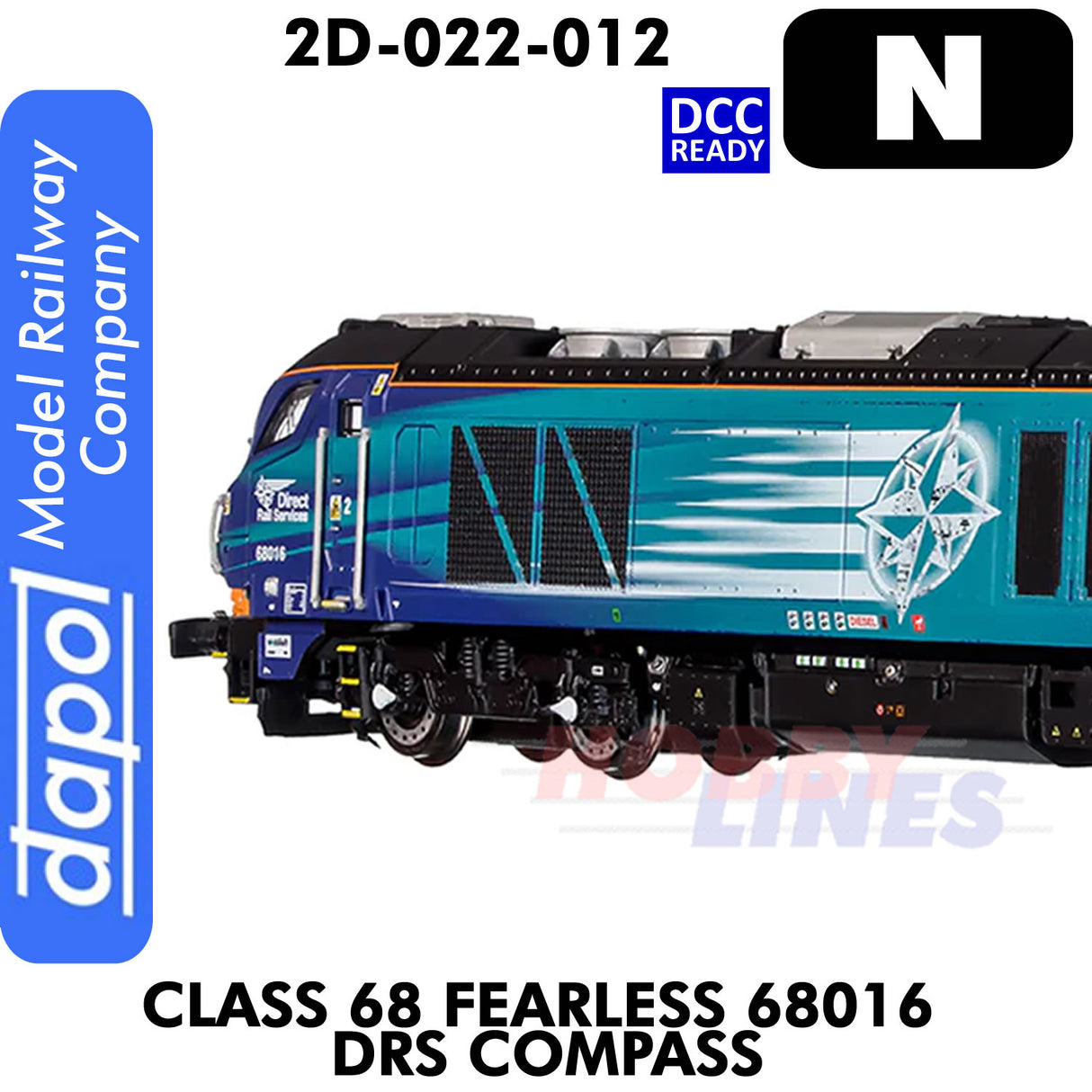 Class 68 Fearless 68016 DRS Compass - DCC Ready  | Dapol |  2D-022-012