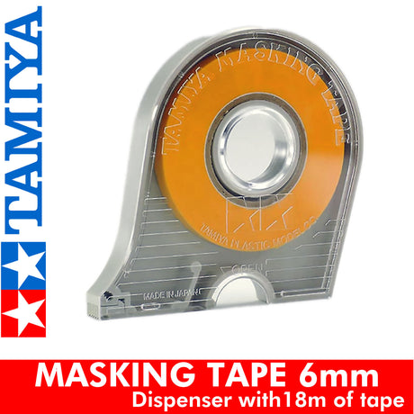 Tamiya MASKING TAPE & DISPENSER modellers range 6 / 10 / 12mm 18m roll 
