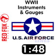 Instruments Gauges Set USAF WWII Aircraft 1:48 Red Fox Studios RFSQS-48182