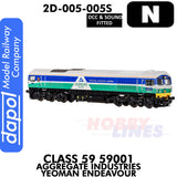Class 59 59001 Aggregate Industries Yeoman Endeavour - DCC & Sound | Dapol | 2D-005-005S