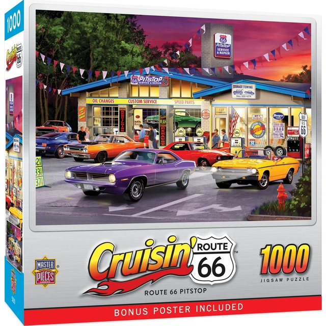 Cruisin' Route 66 Pitstop - 1000pc Puzzle | Masterpieces | MSP-72040.01