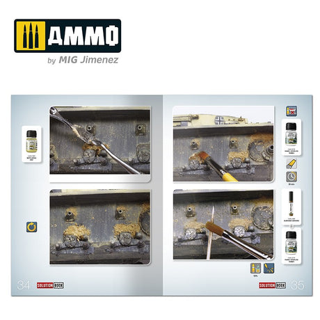 Solution Book 19 - How to Paint WWII German D.A.K.Vehicles (English, Castellano, Français, Deutsch) | Ammo by Mig Jimenez | MIG6602