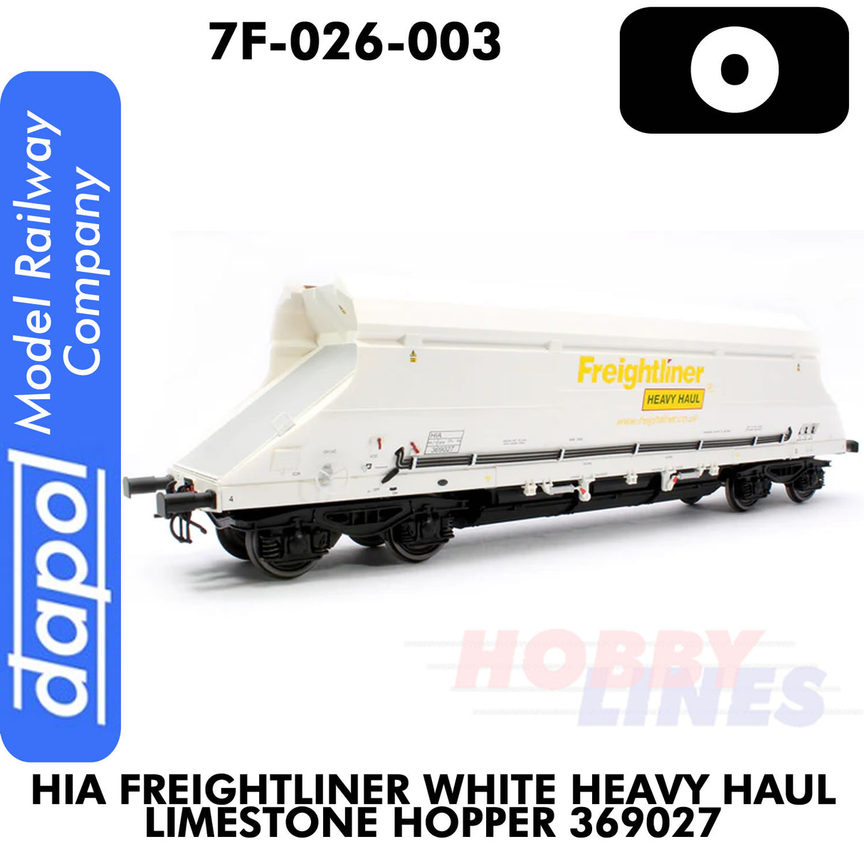 HIA Freightliner White Heavy Haul Limestone Hopper 369027 | Dapol | 7F-026-003