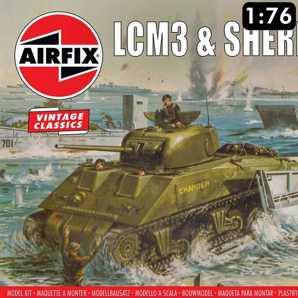 LCM3 Landing Craft Mechanised SHERMAN TANK 1:72 | Airfix | A03301V