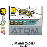 ATOM USAAF WWII Colours Set - 4 20ml Acrylic Paint | Ammo by Mig Jimenez 