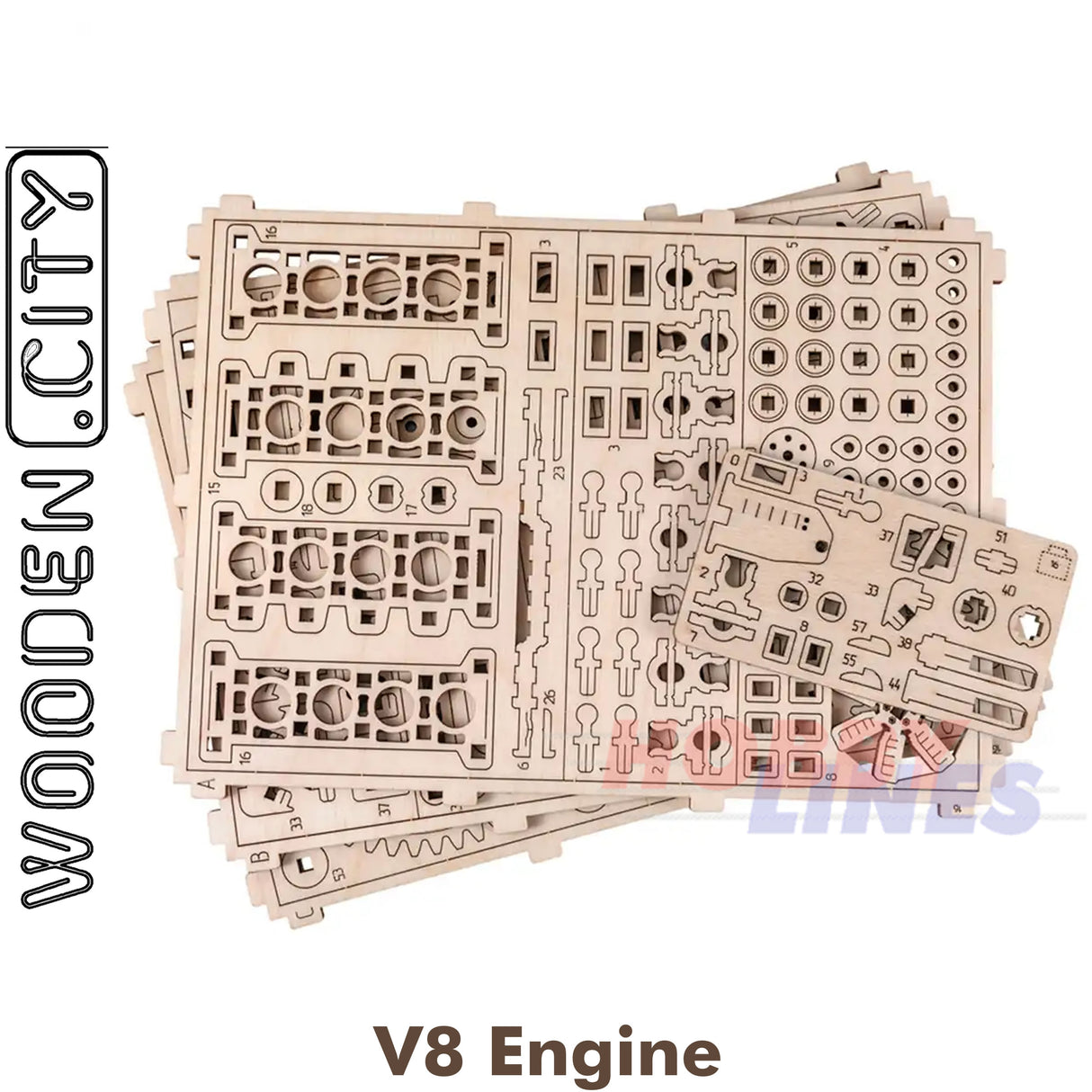 V8 Engine - 3D Puzzle | Wooden City | WR316