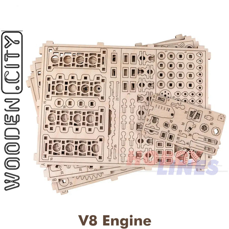 V8 Engine - 3D Puzzle | Wooden City | WR316