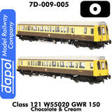 Class 121 W55020 GWR 150 Chocolate and Cream | Dapol | 7D-009-005