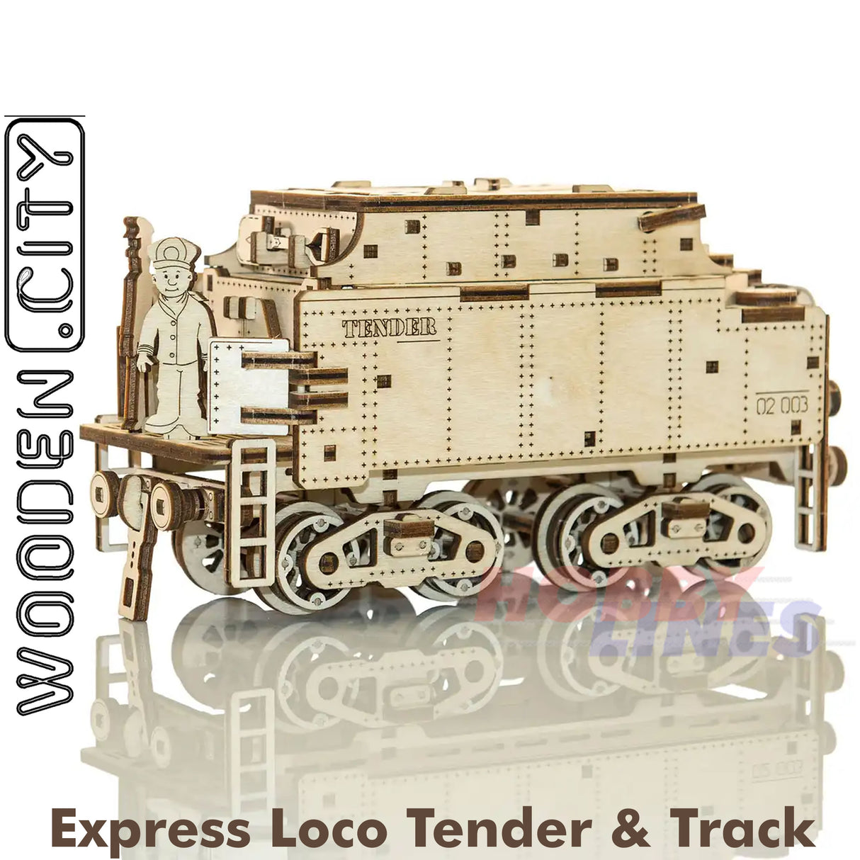 Express Loco Tender & Track - 3D Puzzle | Wooden City | WR323