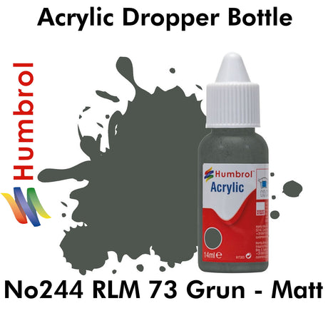 Acrylic Dropper - No.244 RLM 73 Grun - Matt | Humbrol | DB0244
