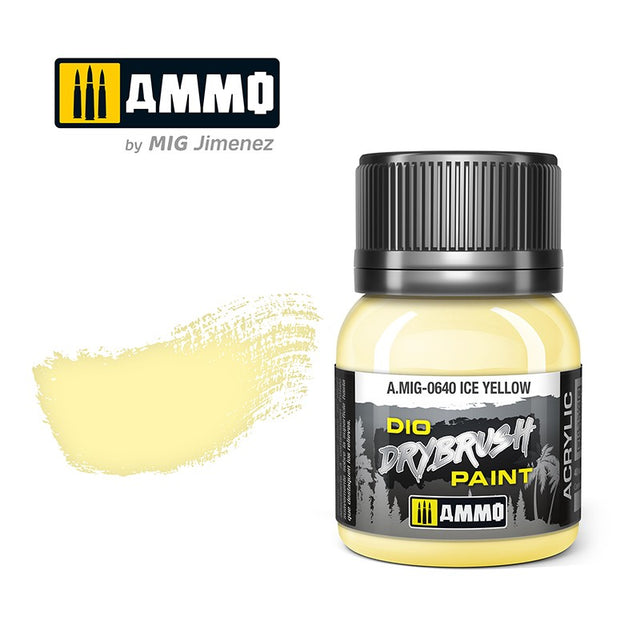 DIO Drybrush Paint - Ice Yellow 40ml | Ammo by Mig Jimenez | MIG0640