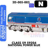 Class 59 59204 National Power Blue - DCC Ready | Dapol | 2D-005-003