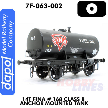 14T Fina #168 Class B Anchor Mounted Tank | Dapol | 7F-063-002