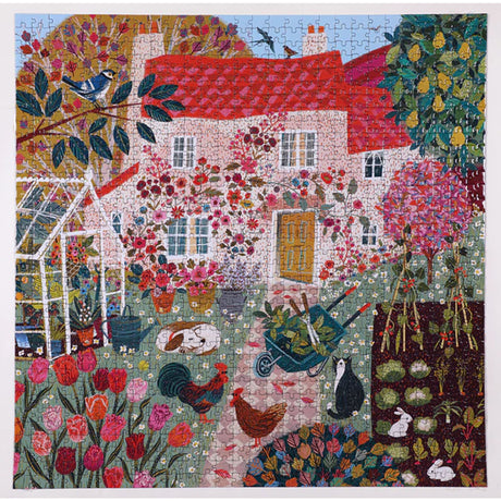 eeBoo ENGLISH COTTAGE 1000 pc Square Jigsaw Puzzle Super Deluxe PZTCGE