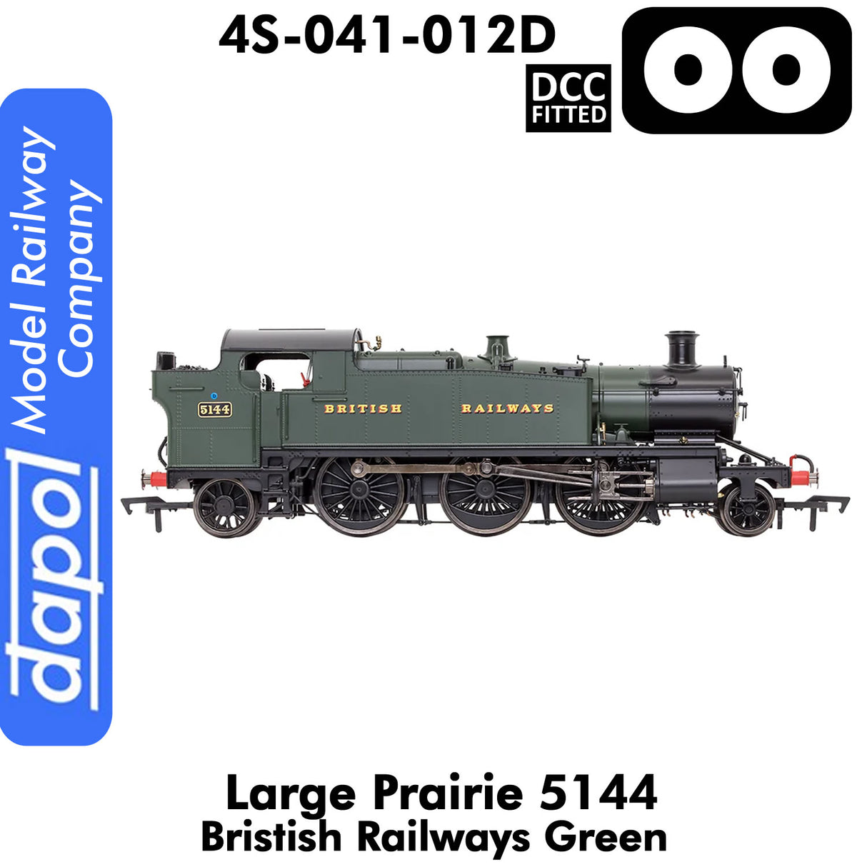 LARGE PRAIRIE 5144 BR Green DCC Fitted Steam Locomotive |  Dapol | 4S-041-012D
