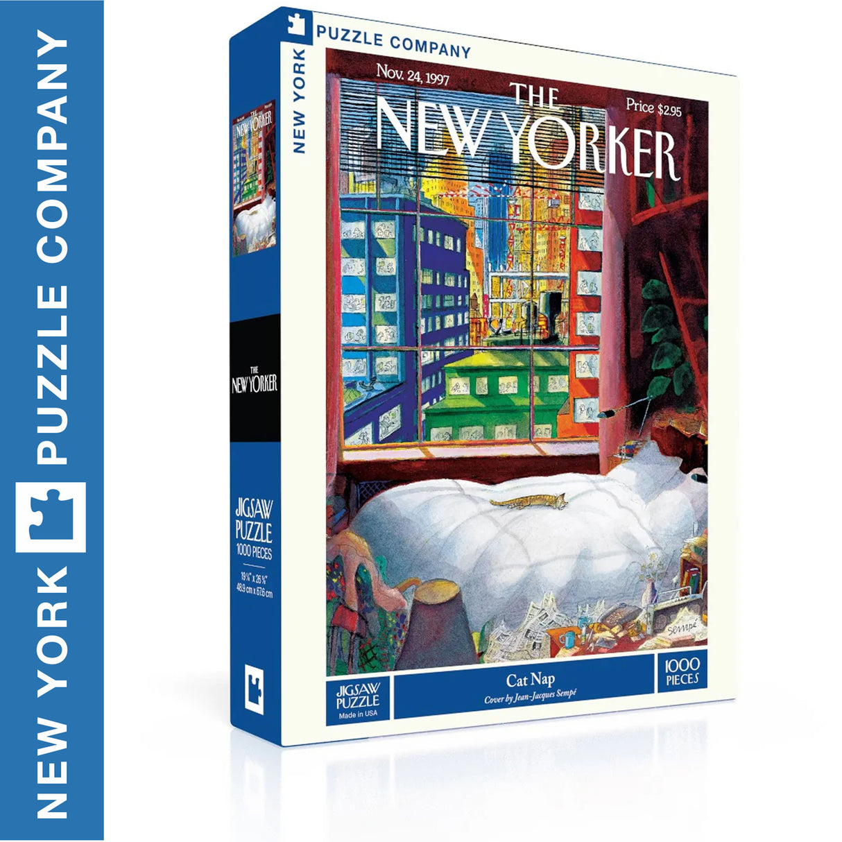 CAT NAP New York Puzzle Company 1000pc Jigsaw Random Cut 
