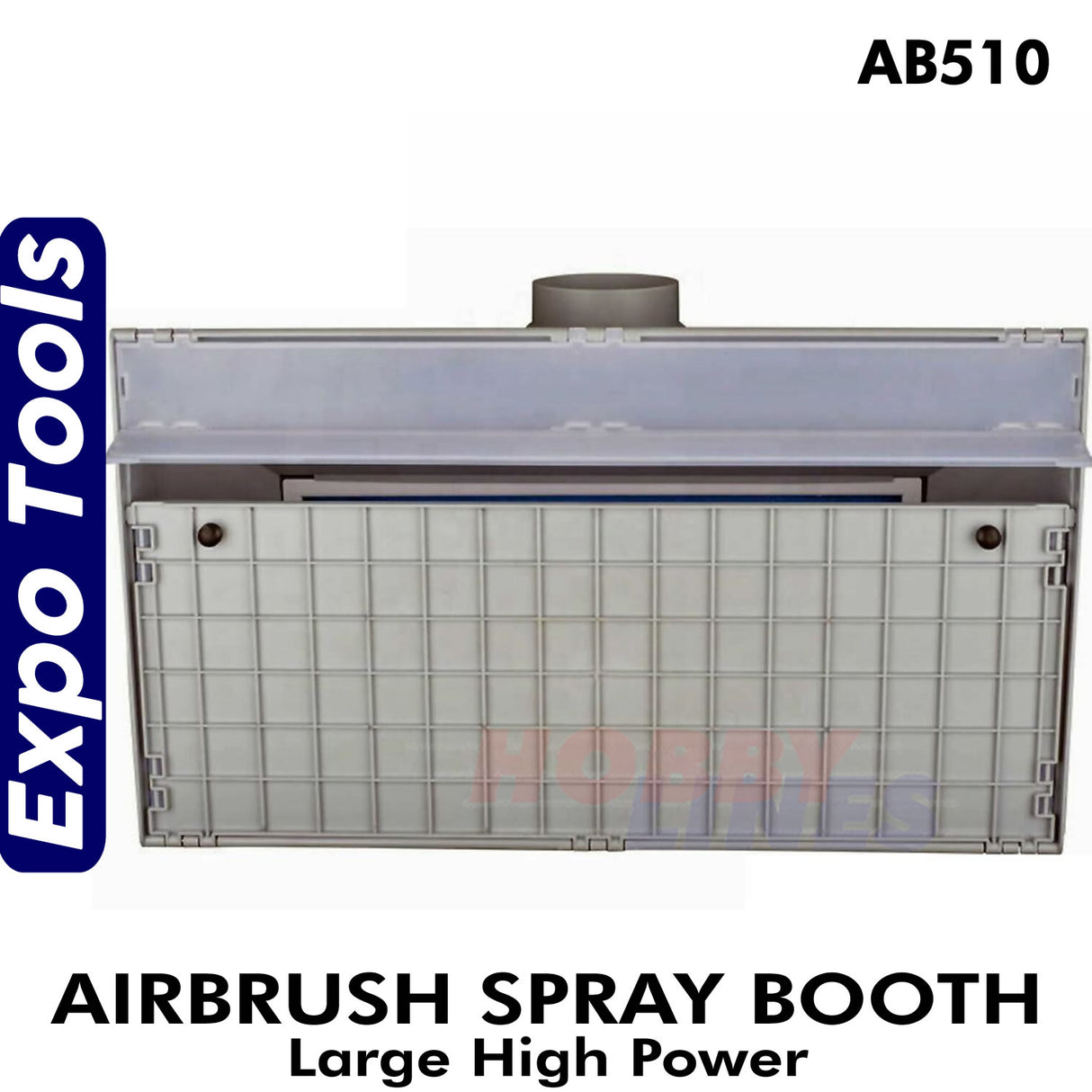 Airbrush SPRAY BOOTH High Power Large Portable w. Built in LED Light Expo AB510